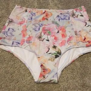 Rare watercolor floral Kortni Jeane bottoms